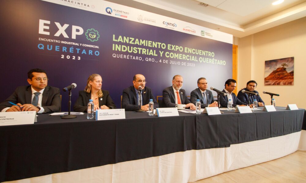El titular de la SEDESU, Marco Antonio Del Prete Tercero, encabezó la presentación de la Expo Encuentro Industrial y Comercial Querétaro 2023